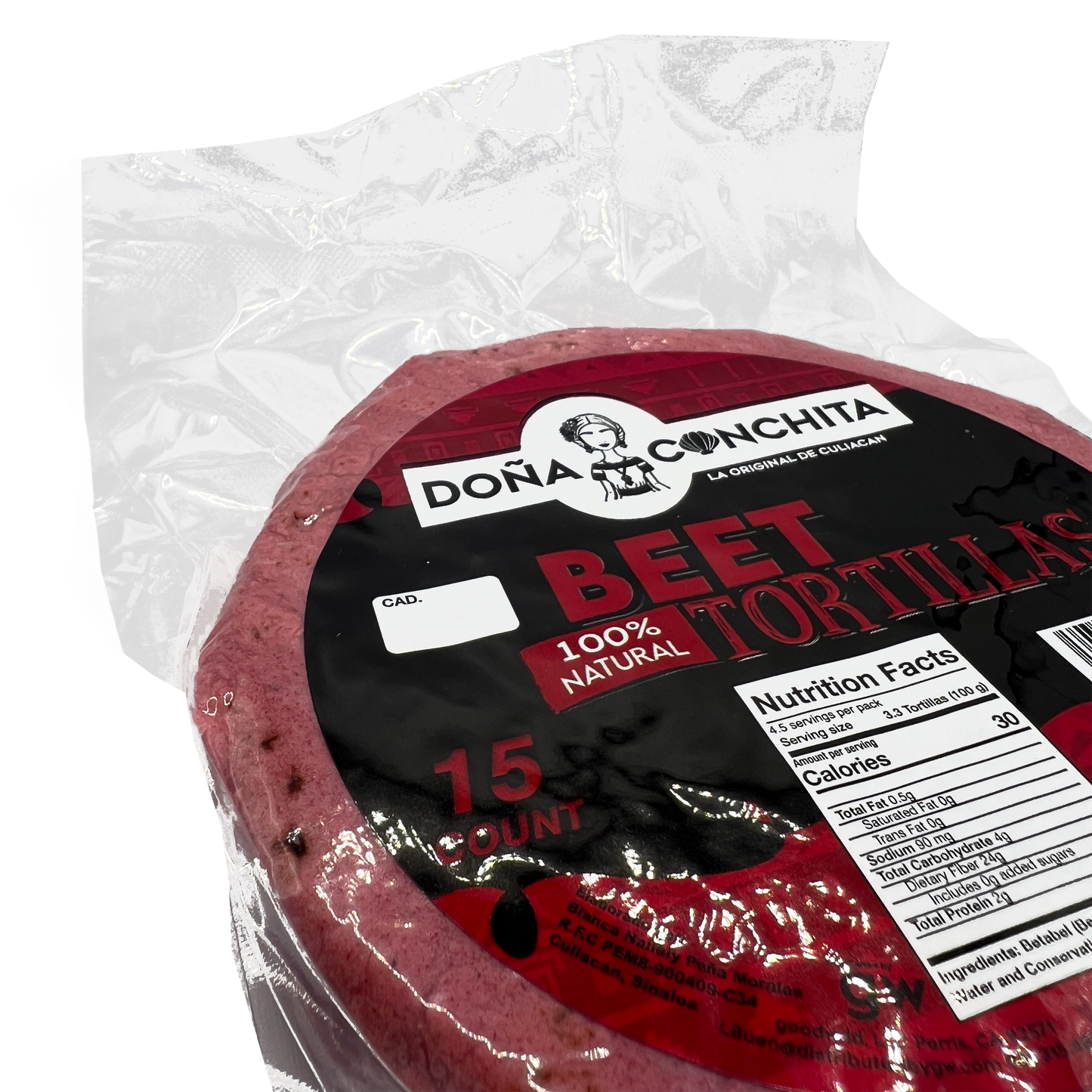 Doña Conchita Beet Tortillas 4 Pack